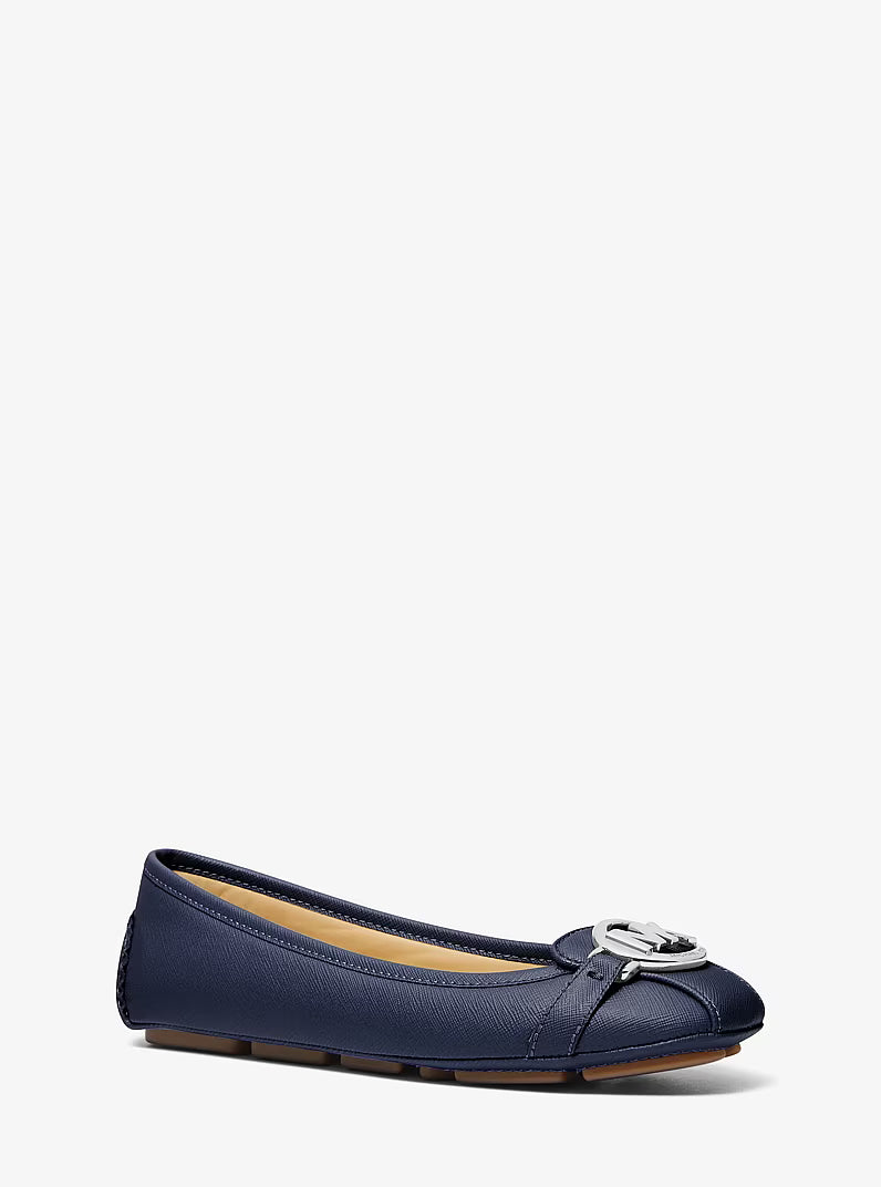 Fulton Faux Saffiano Leather Moccasin 3/4