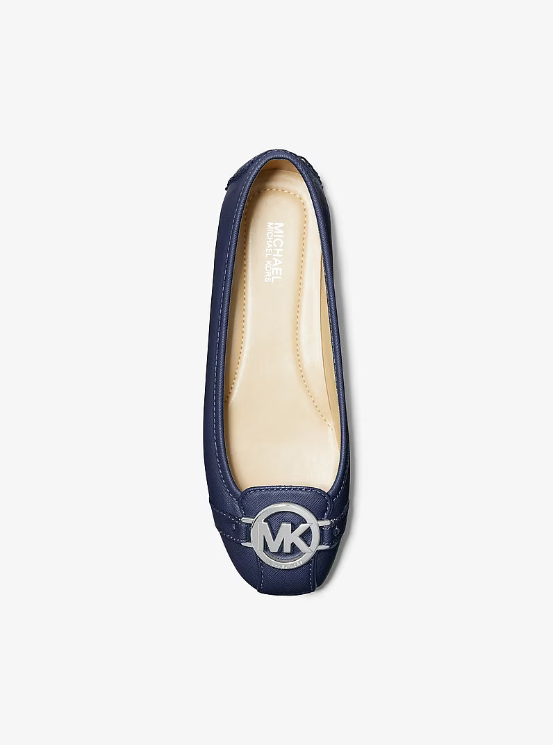 Fulton Faux Saffiano Leather Moccasin bovenkant