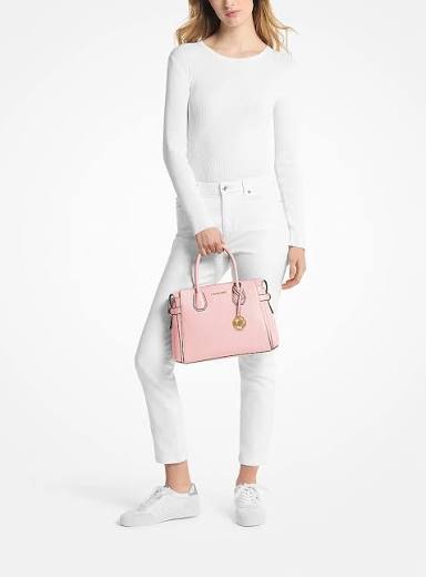 Mercer Medium Belted Satchel in POWDER BLUSH | Michael Kors