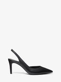 Michael Kors Alina Black Pointed Toe Slingback Pump zijkant