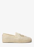 Michael Kors Hastings Metallic Canvas Espadrille in PALEGOLD zijkant