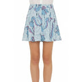 Moschino Patchwork Print Mini Skirt in blauw – steve boutique