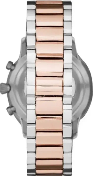 Emporio Armani | Silver and Bronze Steel Chronograph Watch
