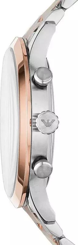 Emporio Armani | Silver and Bronze Steel Chronograph Watch
