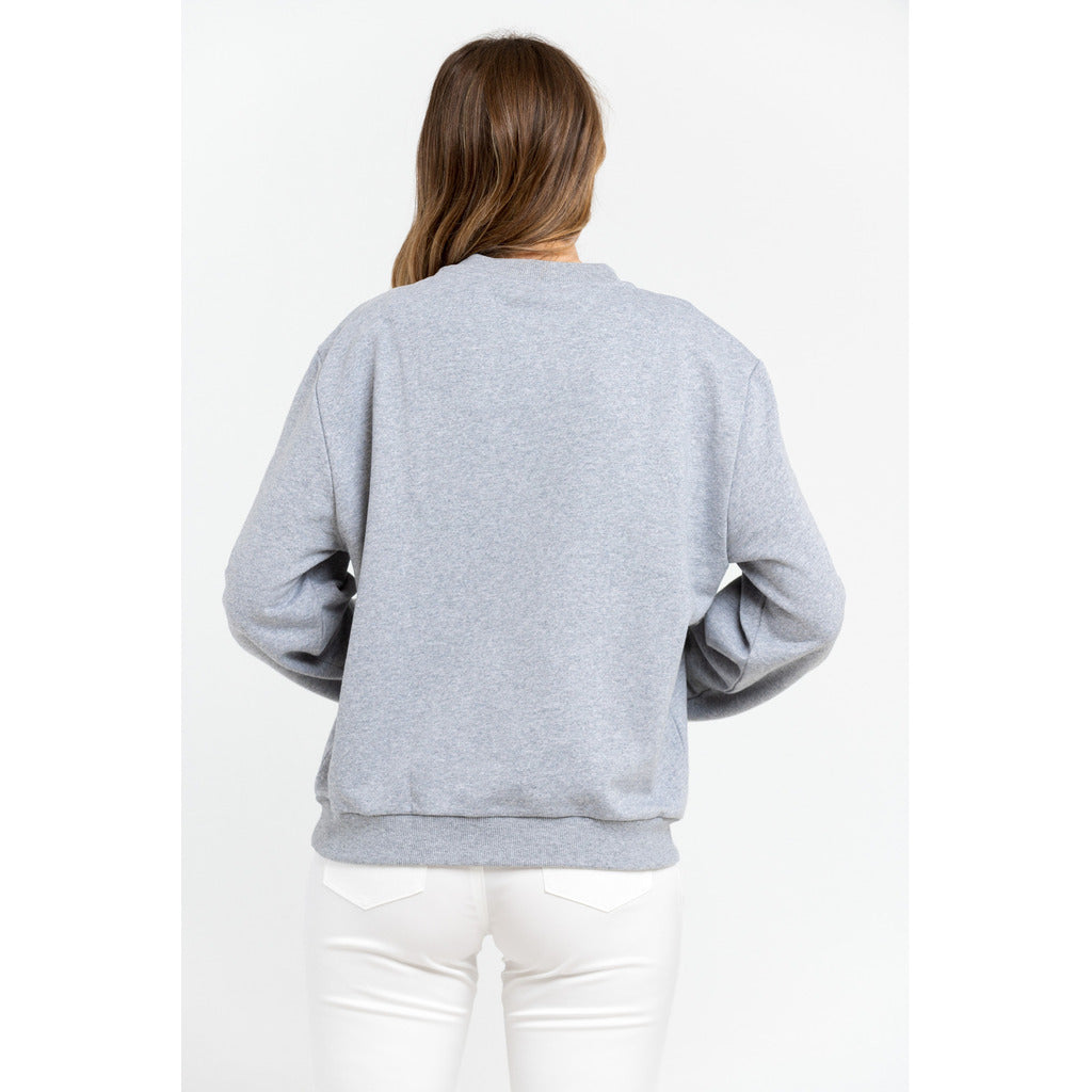 Trussardi dames sweatshirt grijs achterkant Made in Italy