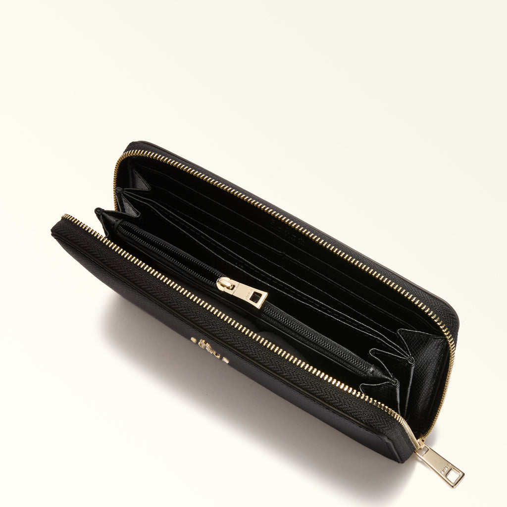 furla portefeuille vrouwen zip around xl nero binnenkant premium afwerking