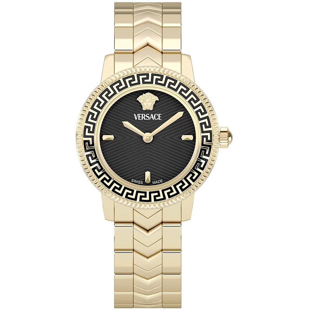 Versace Watch Women | Gold & Black | Stainless Steel