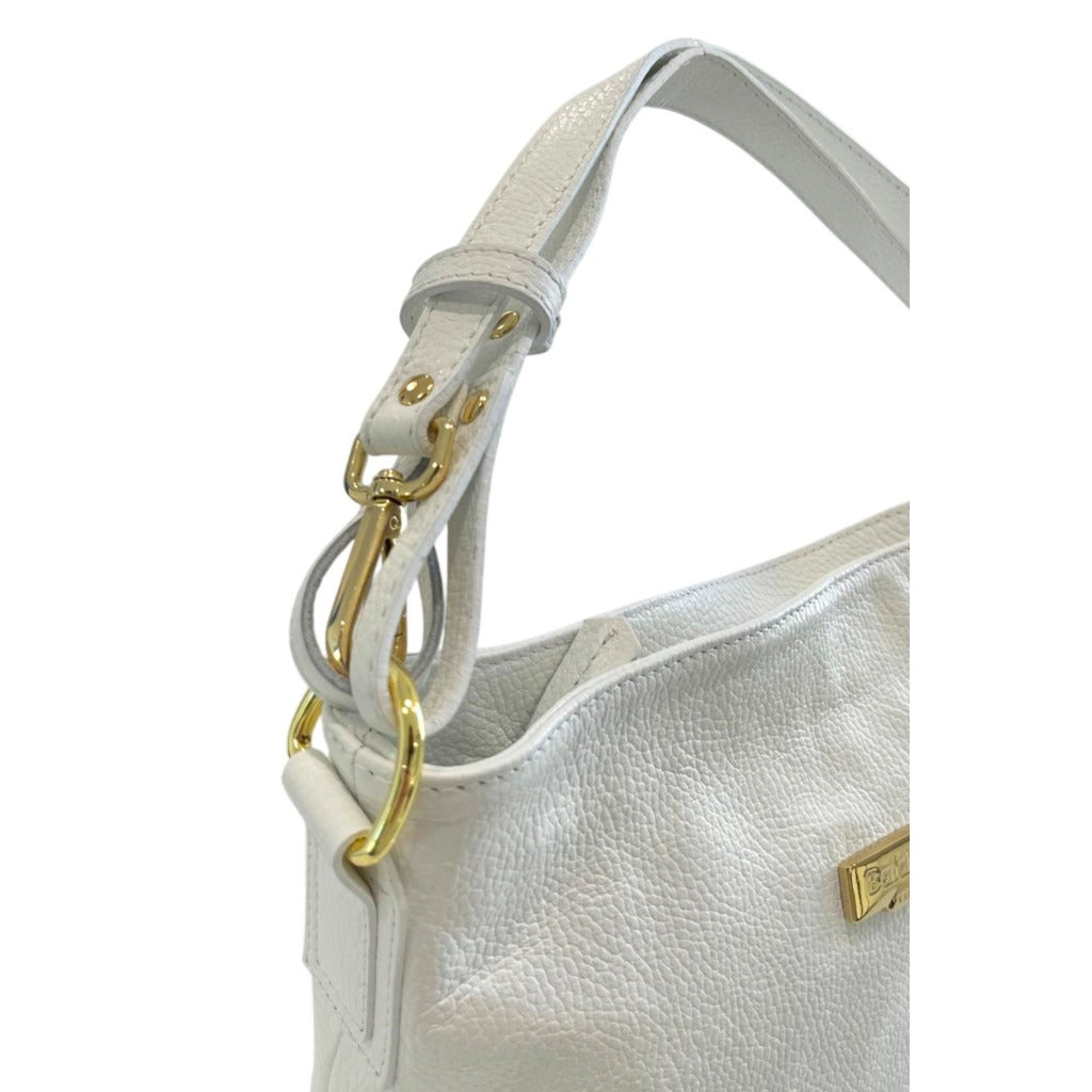Baldinini Lucca – Leren Schoudertas in Wit | Made in Italy