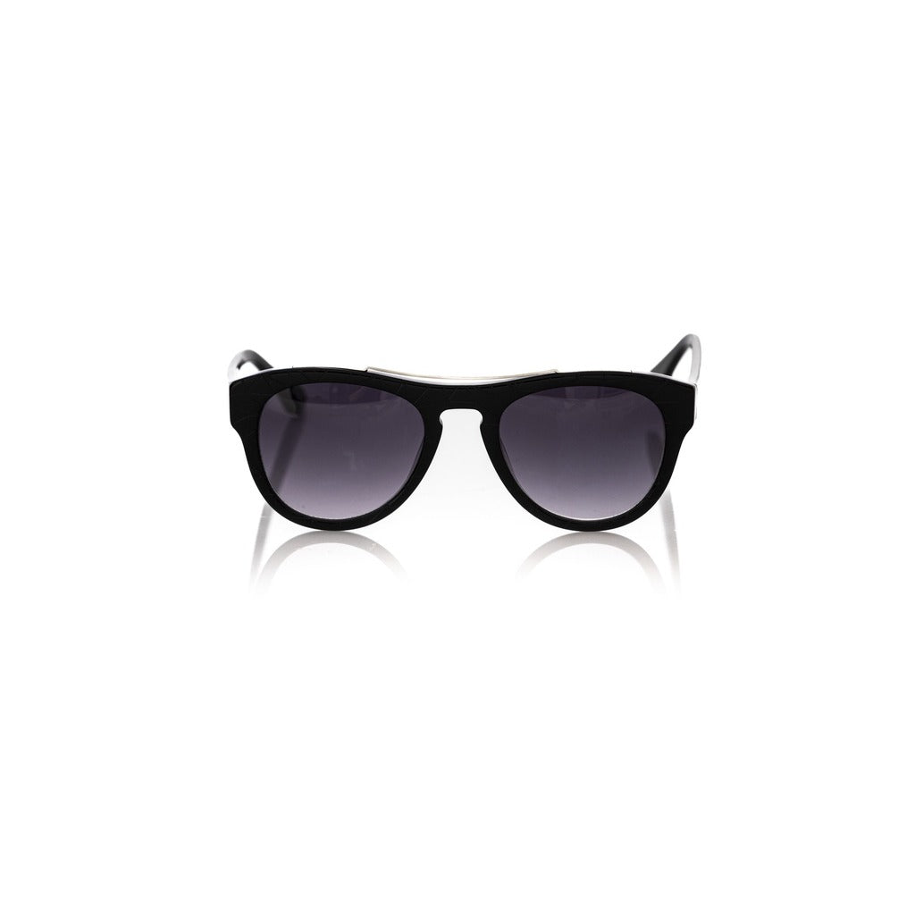Frankie Morello Black Silver Black Sunglasses